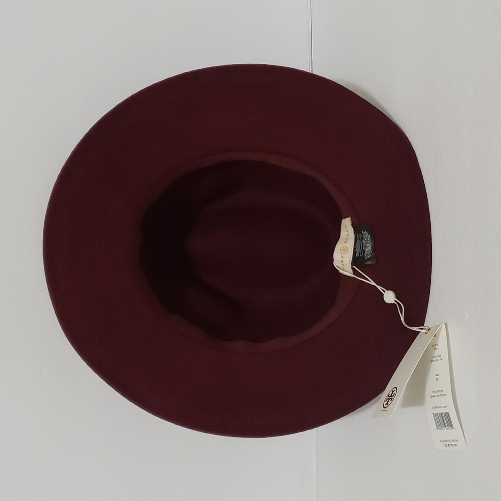 Brand New Tory Burch Bordeaux "Gemini Link" Fedora - Picture 6 of 9